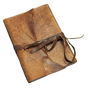 SMALL Handmade Leather Bound Booklet Journal Tablet
